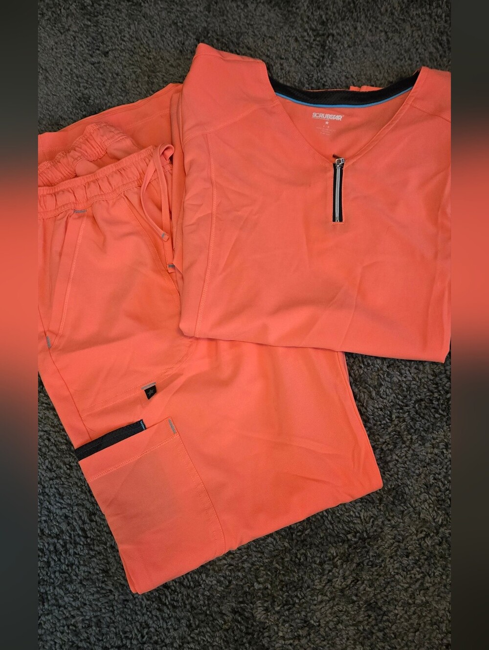 Scrubstar Coral Orange Medical Scrub Set